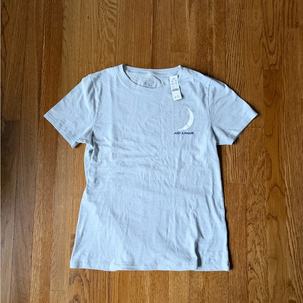 Women's J. Crew Just A Phase Tee, Grey, Small, NWT